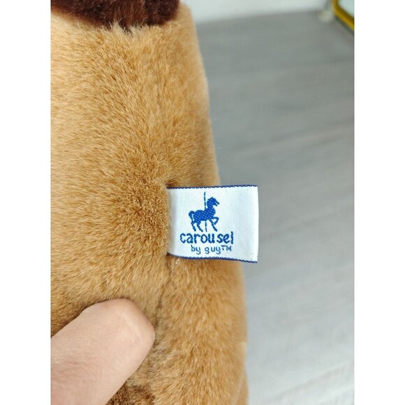 Vintage Murphy Moose Plush Toy Red Plaid Hat 15" Carousel By Guy - Picture 11 of 12